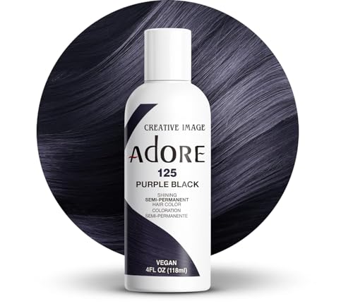 Color Semi Permanente para Cabello Adore 125 Purple Black 4 Fl Oz