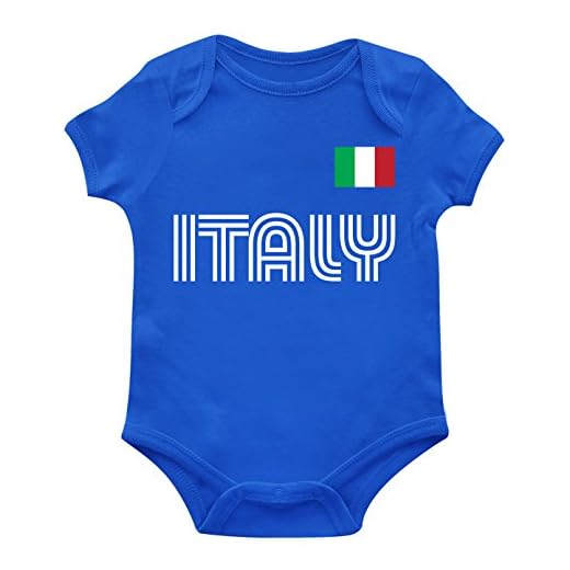 SpiritForged Apparel Italy Soccer Jersey Infant Bodysuit, Royal 6 Months