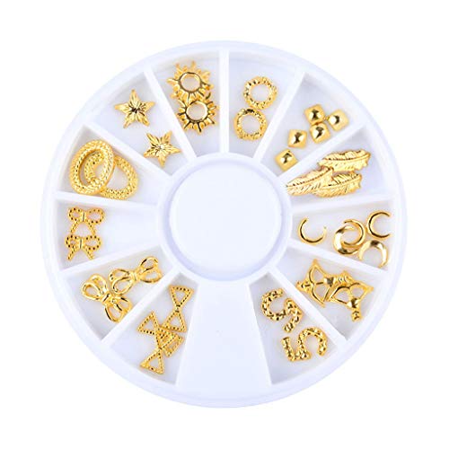VVXXMO 3D Stereo Metall-Nagelnieten, Strassstein-Nagelschmuck-Set, DIY-Nagelkunst-Dekorationen, Zubehör – Bild 5