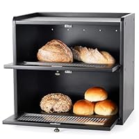 Brooddoos HWC-B80, brooddoos broodbak broodmand broodopslag, bamboe roldeksel ~ 17x40x28cm, zonder lade Brooddoos HWC-B80, brooddoos broodbak broodmand broodopslag, bamboe roldeksel ~ 17x40x28cm, zonder lade