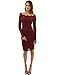 PattyBoutik Women Off Shoulder Floral Lace Twin Set Dress (Burgundy X-Small)