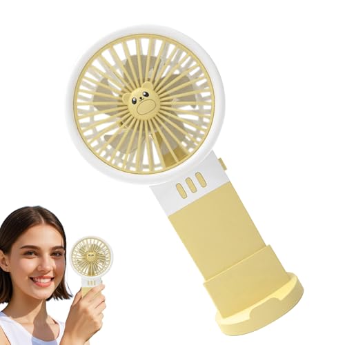 Ventilador de mano plegable para mujer, compacto, lindo creador y portátil, mini ventilador de refrigeración de viaje para aventuras al aire libre, escritorio de oficina, días