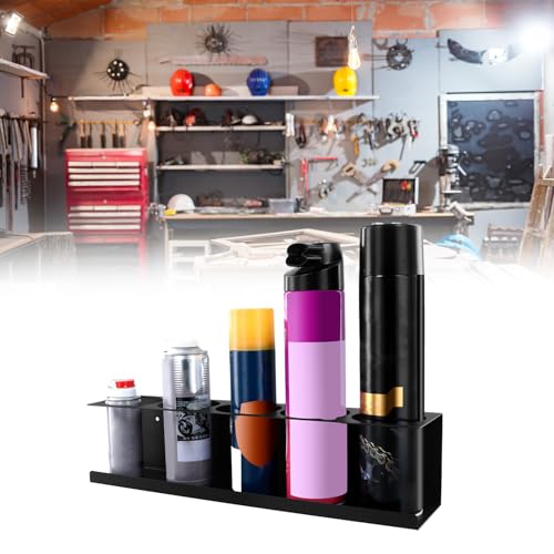 QWORK Heavy-Duty Aerosol Spray Can Holder Rack Organizer, Steel, Powder-Coated, Holds 20 Cans, 4 Pcs, Multipurpose Wall, Toolbox, Cart Mount, No Assembly Required by QWORK - Used condition - Image 8