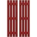 Ekena Millwork ARW401SB415X70BRH Americraft Four 3 Exterior Real Wood Spaced Board-n-Batten Shutters (Per Pair), Fire Red