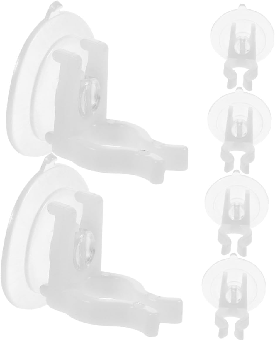 Cabilock 6pcs Electric Candles Suction Cup Window Holders Christmas Window Candles Holder Decorative Easy Install