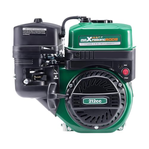 maXpeedingrods 7HP 212cc Gas Engine, 4 Stroke OHV Horizontal Shaft Gasoline Engine, Shaft 3/4" (19mm) Diameter, Shaft 3/16" Keyway for Go-Karts Compressors Lawn Mowers Water Pumps
