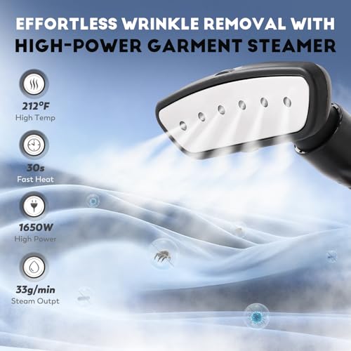 Image of Professional Standing Garment Steamer for Clothes 70 mins Powerful Steam