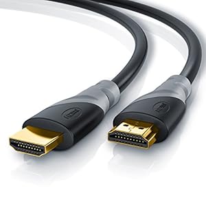CSL - 8k / 4k HDMI Kabel 2.1/2.0-1m - 8K @ 60Hz - 4K @ 120Hz - 48 Gbit/s - 3D - Ultra High Speed mit Ethernet - TV Blu-ray PS5 Xbox Series X Switch - schwarz - 1 Meter
