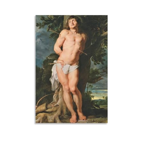 YOOSONG Póster de San Sebastián del pintor flamenco de San Sebastián de San Sebastián, póster de decoración moderna para el hogar, 20 x 30 cm