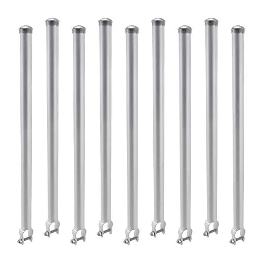 Plum Fittings Chain Link Fence Extensions | Fence Extension for Dogs |- Set of 9 (1 5/8)