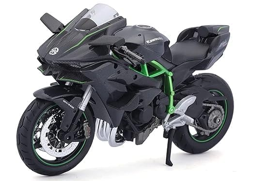 Junona 1/9 Scale Model Compatible with Kawasaki Replica Miniature Model Ninja H2 R 2017 Collectible, Metal Multicolor