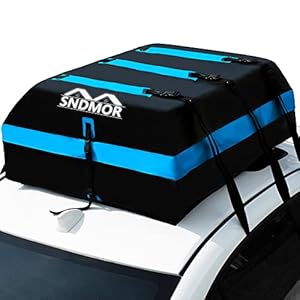 SNDMOR daktas, 21 kubieke meter waterdichte dakbagage, geschikt voor alle voertuigen met of zonder bagage, inclusief antislipmat + 6 verstevigde banden