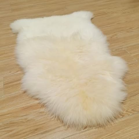 Kopal Sheepskin Rug 2x3 ft White/Ivory Cover