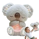 かわいい呼吸するクマのぬいぐるみ、幼児向けの癒しのクマのぬいぐるみ、音楽と光で眠る柔らかいぬいぐるみ、漫画の呼吸する動物の睡眠仲間、子供と大人のためのストレス解消睡眠おもちゃ [並行輸入品]