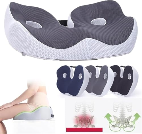 Libiyi Outfany Ergoseat Welnax Orthosoothe Memory Foam Sitzkissen, waschbar, ergonomisches U-förmiges Sitzkissen aus Memory-Schaum, U-förmiges Sitzkissen für Damen und Herren, orthopädisches