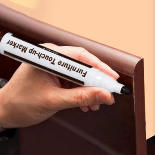 Image of KRySt Furniture Touch-Up Marker | Colour Wood Repair Markers for Scratch Removal on Wooden Furniture, Floor, Table, Cabinet & Door | Quick Dry Surface (Set Of 6)