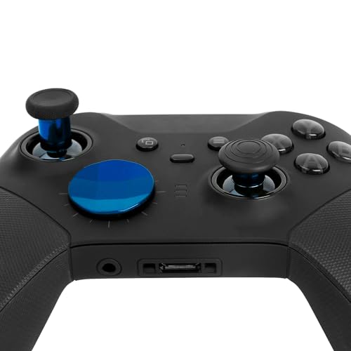 Image of 2PCS Metal D-Pad Button Replacement Kits, 4 PCS Metal Paddles, Hair Trigger Locks Replacement Parts for Xbox One Elite Controller Series 2 (Blue)