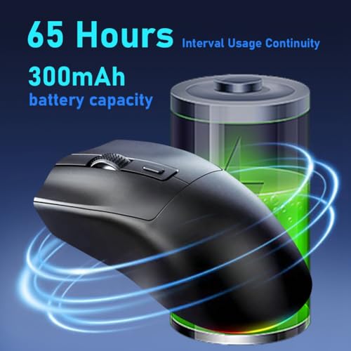 Ratón gaming inalámbrico con base de carga y doble modo Bluetooth 2.4G 4