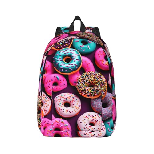 Sac à dos de voyage décontracté imprimé donut randonnée pour adulte