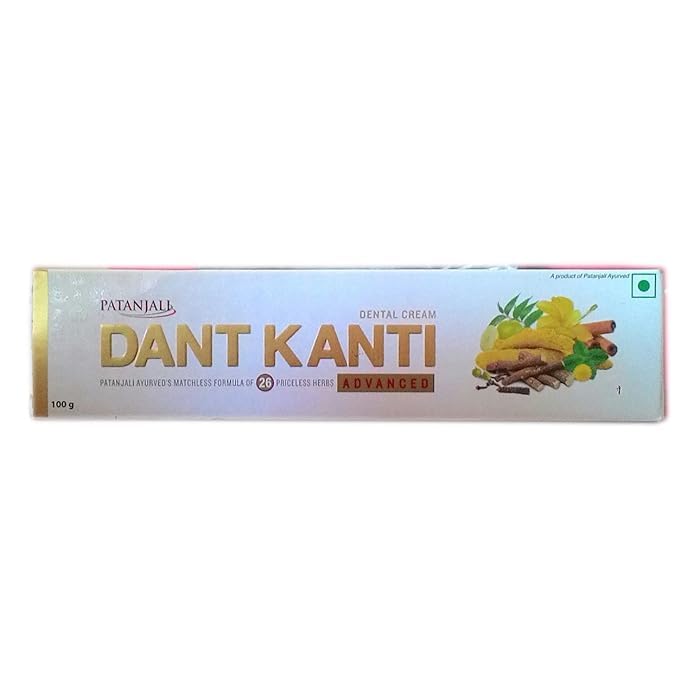 PATANJALI Dant Kanti Advance Dental Cream For Sparkling White Teeth And Healthy Gums - 100g