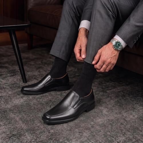 Image of GIFENNSE Mens Loafers Leather Slip-on Dress Shoes