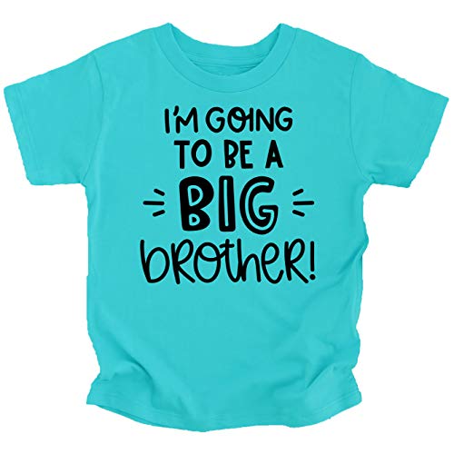 Big Brother New Baby Reveal I'm Going to Be A Big Brother New Sibling Announcement T-Shirts and Raglans Caribbean Blue Shirt 2T