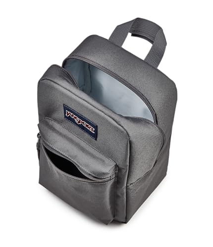 Image of JanSport Big Break Insulated Lunch Bag - Travel Cooler, Smokey Grit | Small Compact Soft-Sided Travel Cooler for Day Trips