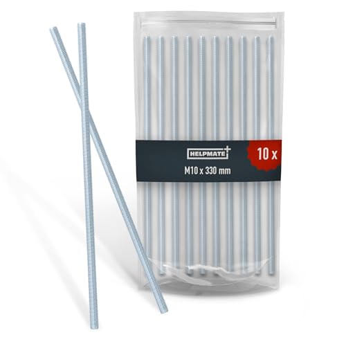 Tige filetée M10 pas métrique HELPMATE acier zingué complet 330mm