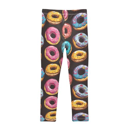 Cartoon Donuts Colorful Girls Casual Leggings for Kids Printed Long Pant Bottoms Stretch and Soft2