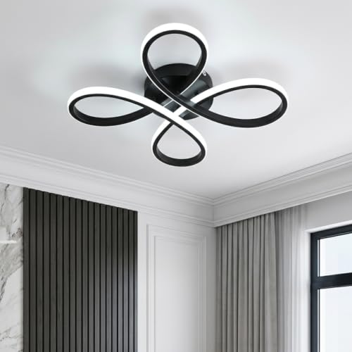 Image of ELEPHANTBOAT Ceiling Lights for Living Room 36W Flower Shape LED Semi Flush Mount Modern Chandelier Lights for Ceiling, Cool White Lighting for Living Room Bedroom Kitchen