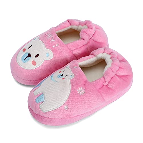 CHEERFUL MARIO Zapatillas de Estar por Casa para Niñas Niños 1-5 años Invierno Pantuflas Animales Niño Unisex Bebé Interor Rosa 22/23 EU Cover
