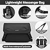 KONO Messenger Bag, Umhängetasche Herren Wasserdichte, Leichte Freizeit Crossbody Tasche mit Mehreren Fächern für 13 Zoll Laptop (Schwarz) #2
