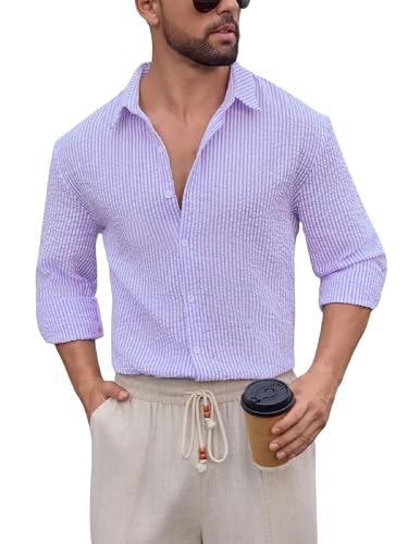 Image of Lymio Men Shirt || Striped Shirt for Man || Full Sleeve || Casual Style (Packs Also Available) (Crush-Lining-New)