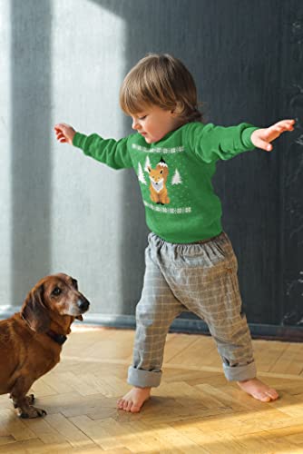 Big Fox Ugly Christmas Sweater Green Youth Sweatshirt3