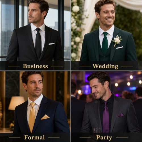 Image of WeiShang Neckties for Men, Classic Formal Tie