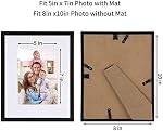 Giftgarden Black 8x10 Picture Frame Set of 10, Matted to 5x7 Picture with Mat or 8x10 Photo without Mat, Multi Frames for Gallery Wall Tabletop Display