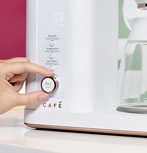 Café Specialty Drip Coffee Maker | 10-Cup Glass Carafe | Wifi Enabled Voice-To-Brew Technology | Smart Home Kitchen Essentials | Sca Certified, Barista-Quality Brew | Matte White #TOP4