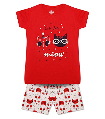 Image of MIST N FOGG Girls Half Sleeve Printed Tshirt and Shorts