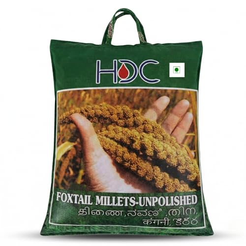 Image of HDC Siridhanya unpolished positive Foxtail millet naturally grown without chemicals and pesticides origin from Andhra Pradesh (Net quantity 4700g)