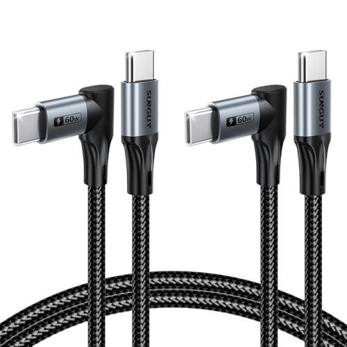 Amazon.co.jp: SUNGUY直角USB C-USB Cケーブル1M [二本組]、長めのL 字