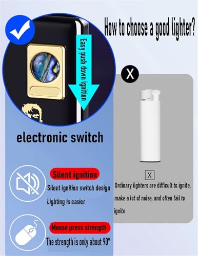 Encendedor de llama abierta con butano y diseño silencioso miniatura 4