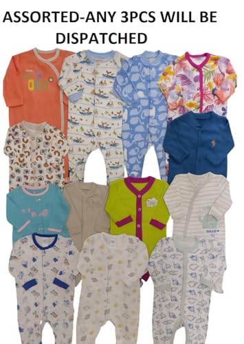 Image of Unisex Baby Footed Sleepsuits | Long Sleeve Footed Sleepsuits | Baby Rompers Cotton Sleeveless| Long Sleeve Bodysuits