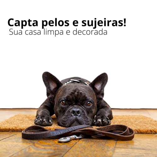 TAPETE CAPACHO FIBRA DE COCO PARA PORTA DE ENTRADA 70x35CM