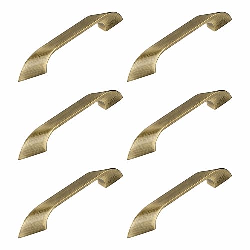 Image of LAPO 4 Inch Cabinet Pull Handles for Drawer & Wardrobe, Suitable for Kitchen Use, Corrosion Resistant Layer, Solid Construction, 3 Years Warranty (96mm, Antique Finish, Pack of 6) - Twist