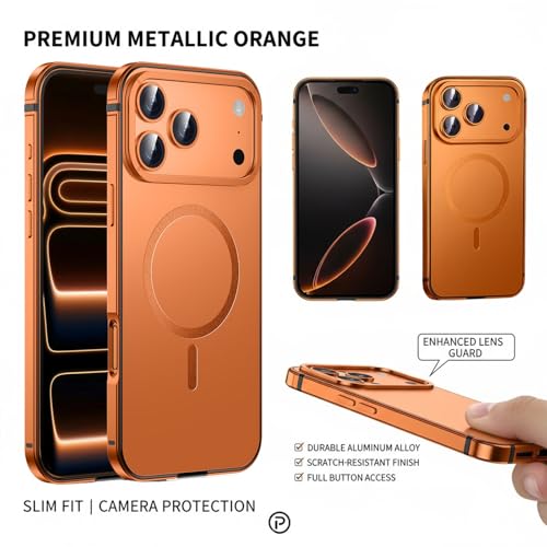 Protection iPhone 17 Pro Max antichoc coque orange mince MagSafe - 5