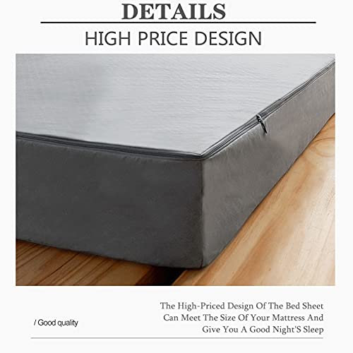 HAIBA Beddengoed Waterdichte Rits Premium Matrashoes, Bed Bugs En Stofmijt Proof Matrashoes, Bruin, 150x200+10cm - Image 7