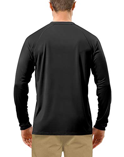Image of Roadbox Mens UPF 50+ UV Sun Protection Shirts Outdoor Long Sleeve SPF Rash Guard for Fishing Hiking Swimming Running