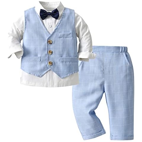 Happy Cherry - Traje Niño para Ceremonia 4 Piezas - Azul Cover