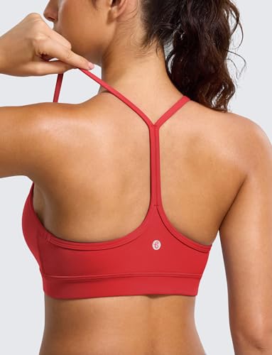 Image of BAYDI Clouduxi Y Back Sports Bra for Women - Padded Racerback Spaghetti Strap Low Impact Workout Yoga Bra, A-C Cups