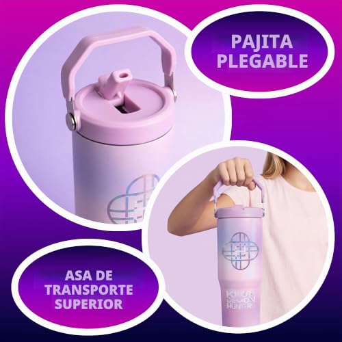 Botella reusable KPop Demon Hunters de acero inoxidable resistente con doble aislamiento 6